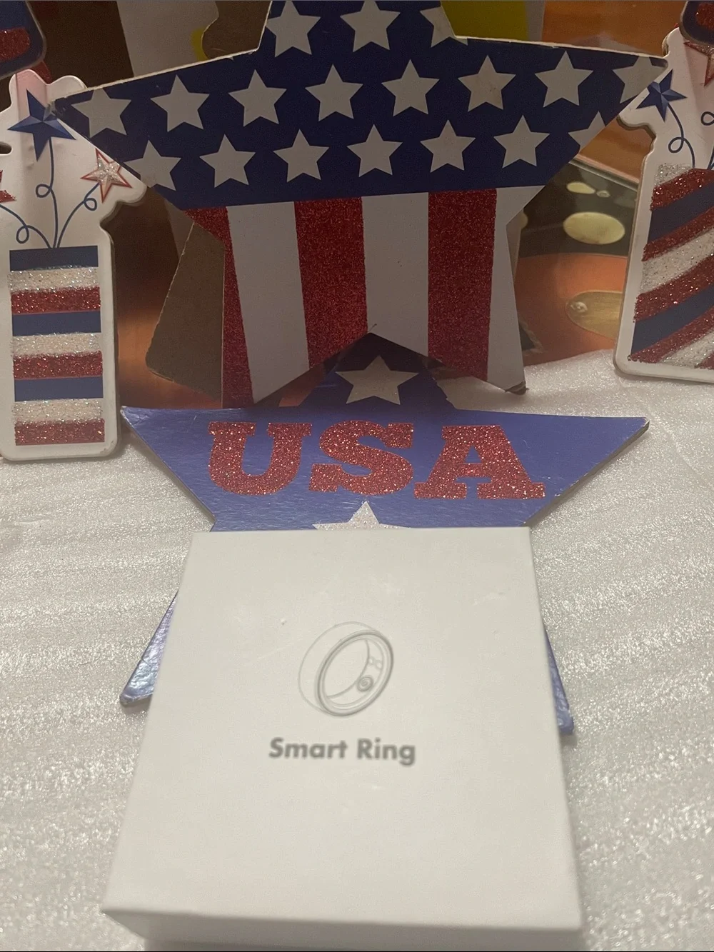 NEW SILVER SMART RING Fitness Tracker Unisex size 12